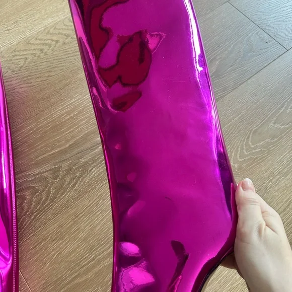 ALEXANDRE VAUTHIER TALL METALLIC BOOTS IN PINK SIZE IT41 - Picture 6 of 9